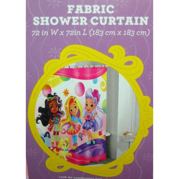 Sunny Day Bathroom Fabric Shower Curtain Nick Jr Cartoon Rox Blair Girl - Picture 3 of 4